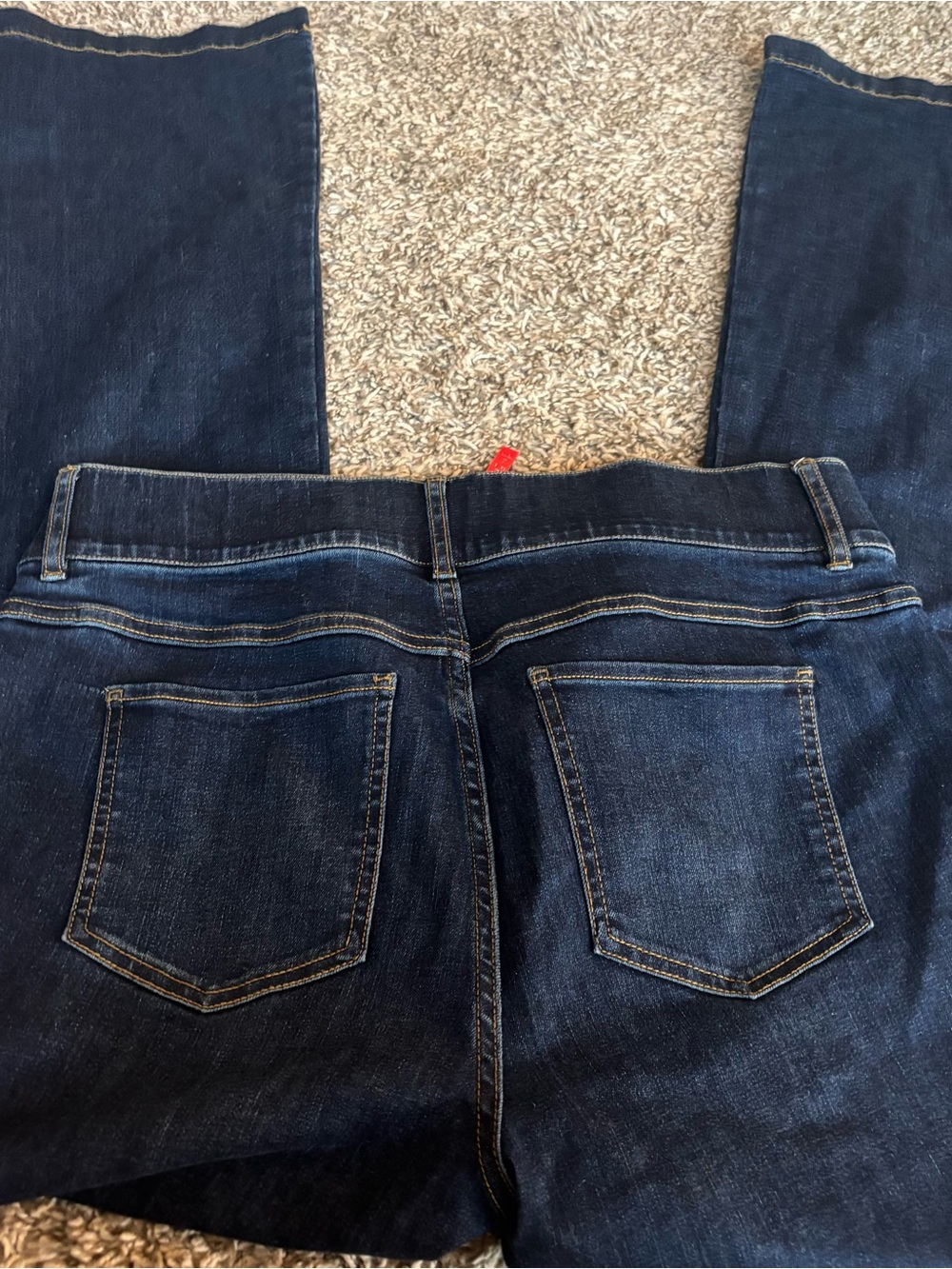 Classic Dark Wash Women's Jeans - Deep Blue sz 14 flair wide